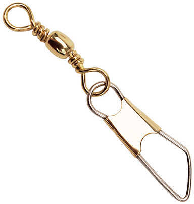 Eagle Claw Fishing Tackle Brass Barrel Swivel w/Safety Snap Size 1/0 (Per 12) Md: 01141-019