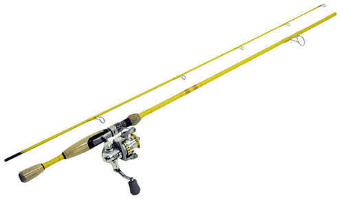 Eagle Claw Fishing Tackle Featherlight Spinning Combo 56" Length 2 Piece Rod Ultra Light Power Yellow Md: FLUL5