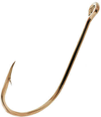 Eagle Claw Fishing Tackle Plain Shank Offset Hook, Bronze Size 1 (Per 10) Md: 084A-1