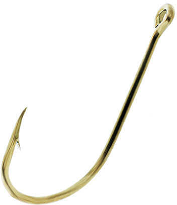 Eagle Claw Fishing Tackle Plain Shank Offset Hook, Gold Size 1 (Per 10) Md: 089A-1