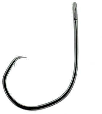 Eagle Claw Fishing Tackle Lazer Circle Mid-Wire Non-Offset Hook, Platinum Black Size 12/0 (Per 5) Md: L2004GH-12/0