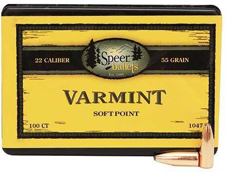 Speer 22 Caliber (.224) 55 Grains Spitzer SP (Per 100) 1047