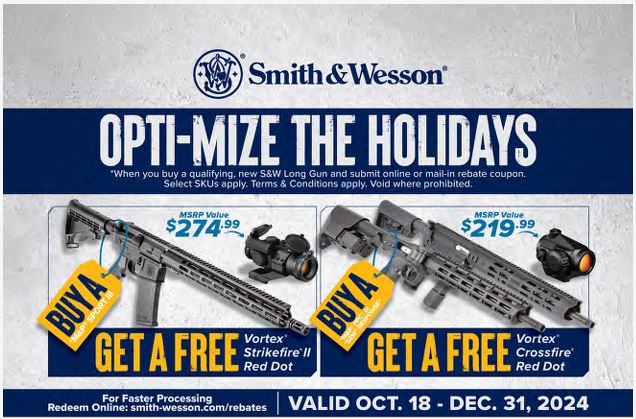 Image for news headline - Smith & Wesson – Opti-Mize The Holidays Rebate