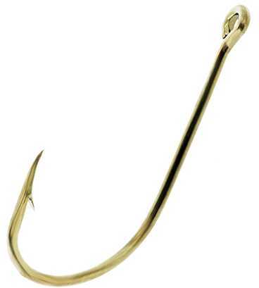 Eagle Claw Fishing Tackle Plain Shank Offset Hook Carton, Gold Size 2, 100 Pieces Md: 089A-2-PACKAGE