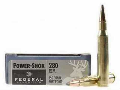 280 Remington 20 Rounds Ammunition Federal Cartridge 150 Grain Soft Point