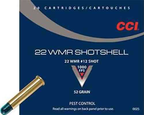 22 Winchester Magnum Rimfire 20 Rounds Ammunition CCI N/A Shotshell