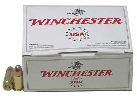 9mm Luger 100 Rounds Ammunition <span style="font-weight:bolder; ">Winchester</span> 115 Grain Full Metal Jacket