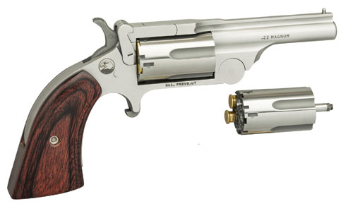 NAA Ranger II Revolver 22 LR/22 Mag 1.63" Barrel 5 Round Rosewood Bird's Head Grip Chrome