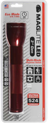 Maglite ML300L LED 2 Cell D Flashlight Clam Package, Red Md: ML300L-S2036