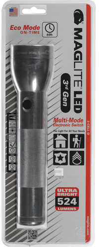 Maglite Ml300L Led 2 Cell D Flashlight Clam Package, Silver Md: Ml300L-S2106