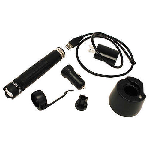 Maglite Mag-Tac Rechargeable w/Crown Bezel, Black Md: TRM1RA4