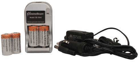 ExtremeBeam 3.0v CR123 Charger Kit (4B Included) Md: EB-AJ-A02