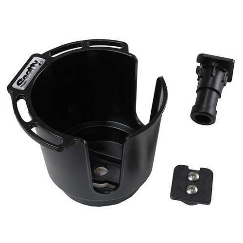 Scotty Cup Holder with Rod Post and Bulkhead Black Md: 0311-BK