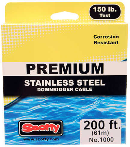 Scotty Premium Stainless Steel Replacement Downrigger Cable 200 Foot Spool Md: 1000