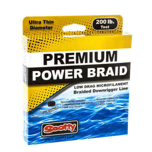 Scotty Power Braid Downrigger Line, 200lb, 300ft spool Md: 2701K