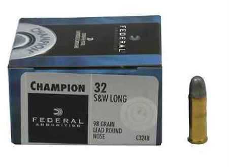 32 S&W Long 20 Rounds Ammunition Federal Cartridge 98 Grain Lead