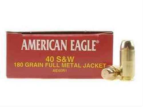 40 S&W 50 Rounds Ammunition Federal Cartridge 180 Grain Full Metal Jacket