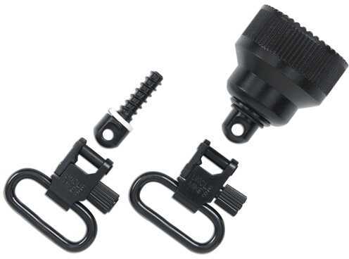 Click to see larger image. Uncle Mike's QD Mag Cap Swivel Black 1" Moss 835, 590 1811-2