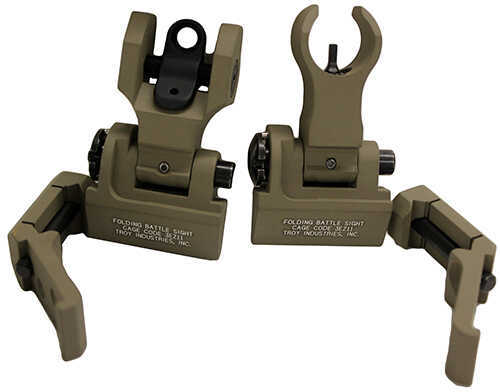 Troy 45 Degree BattleSight Sight Picatinny Flat Dark Earth M4 Front And Round Rear SSIG-45S-MDFT-00