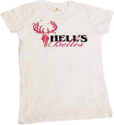 Browning Hell's Belles Short Sleeve Shirt, White Small Md: 3017125701
