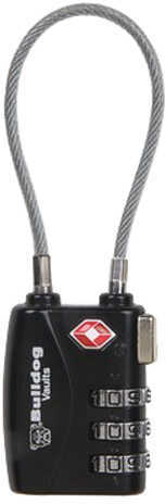 Bulldog Cases TSA Lock w/Steel Cable Black Finish BD8022