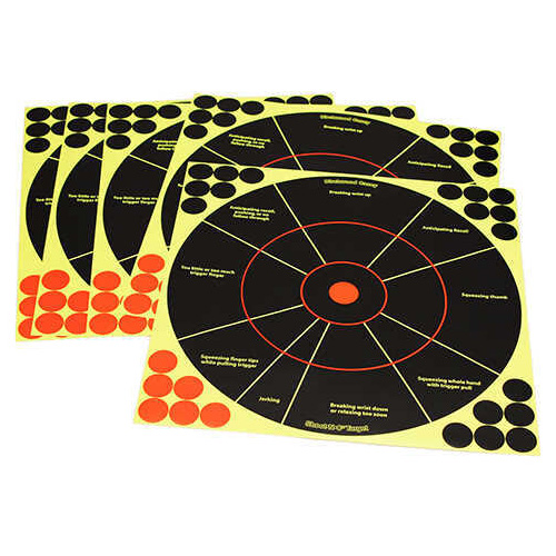 Birchwood Casey Shoot-N-C 12" Handgun Trainer <span style="font-weight:bolder; ">Target</span>, 5 Targets Per Pack