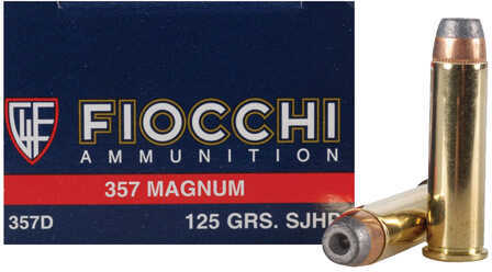 357 Magnum 50 Rounds Ammunition Fiocchi Ammo 125 Grain Jacketed Hollow Point