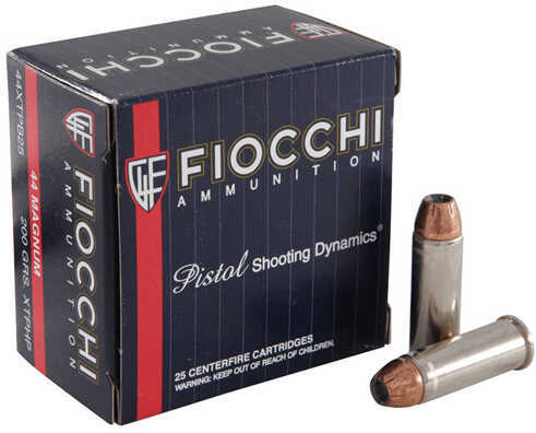 44 Rem Magnum 25 Rounds Ammunition Fiocchi Ammo 200 Grain Hollow Point