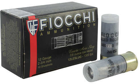 Fiocchi Aero Slug 12 Gauge 2.75 Inch Low Recoil 7/8 Ounces, 10 Rounds Per Box Md: 12LESLUG