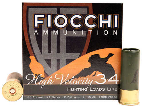 Fiocchi Ammunition Lead 12 Gauge 2.75" Size #8 Shot 1 1/5 Oz Shotshells, 25 Per Box