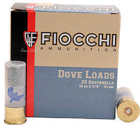 12 Gauge 25 Rounds Ammunition Fiocchi Ammo 2 3/4" 1 1/8 oz Lead #7.5