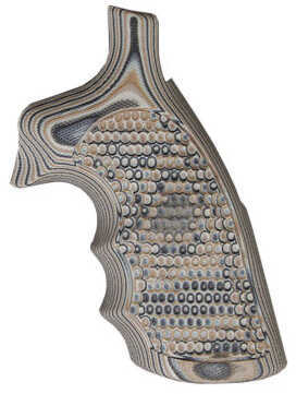 Hogue S&W N Frame Round Butt Grip Convert Finger Grooves, Pirahna G10 G-Mascus Dark Earth Md: 25737