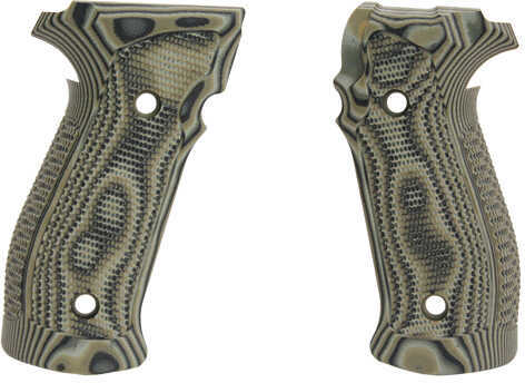 Hogue Sig P226 Grip DA/SA MaGrip Pirahna G10 G-Mascus Green Md: 23138