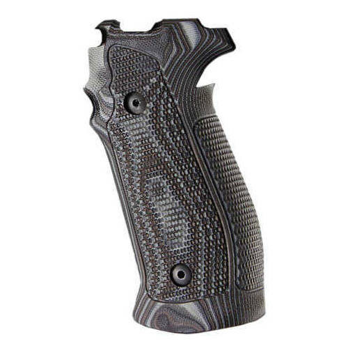 Hogue Sig P226 Grip DA/SA MaGrip Pirahna G10 G-Mascus Black/Grey Md: 23137