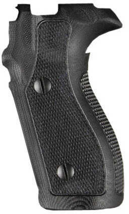 Hogue Sig P227 DA/SA Grip Checkered G10 Solid Black Md: 47179
