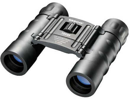 Tasco Essentials Binoculars 10X25mm, Compact, Roof Prism, Black, Clam Package Md: 168RBDBL