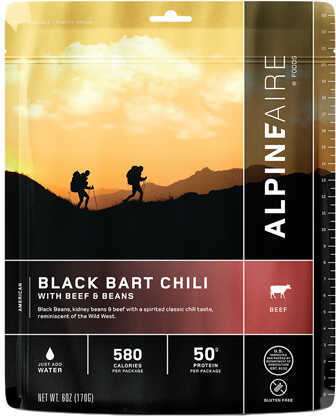 Alpine Aire Foods Black Bart Chili w/Beef & Beans Serves 2 Md: 60407
