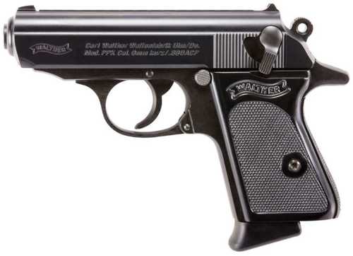 Walther PPK .380 ACP pistol, 3.3 in barrel, 6 rd capacity, black polymer finish