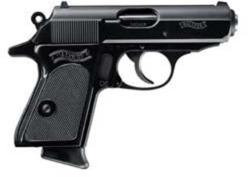 Walther PPK/S .380 ACP Blue semi auto pistol, 3.3 in barrel, 7 Round 2 Mags, black stainless steel, black plastic grip finish
