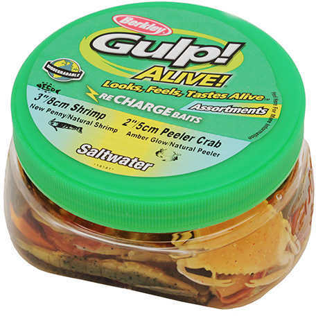 Berkley Gulp Alive Shrimp/Crab Pint Asst 3in Shrimp/2in Crab Md#: GAPSH3PC2-AST132