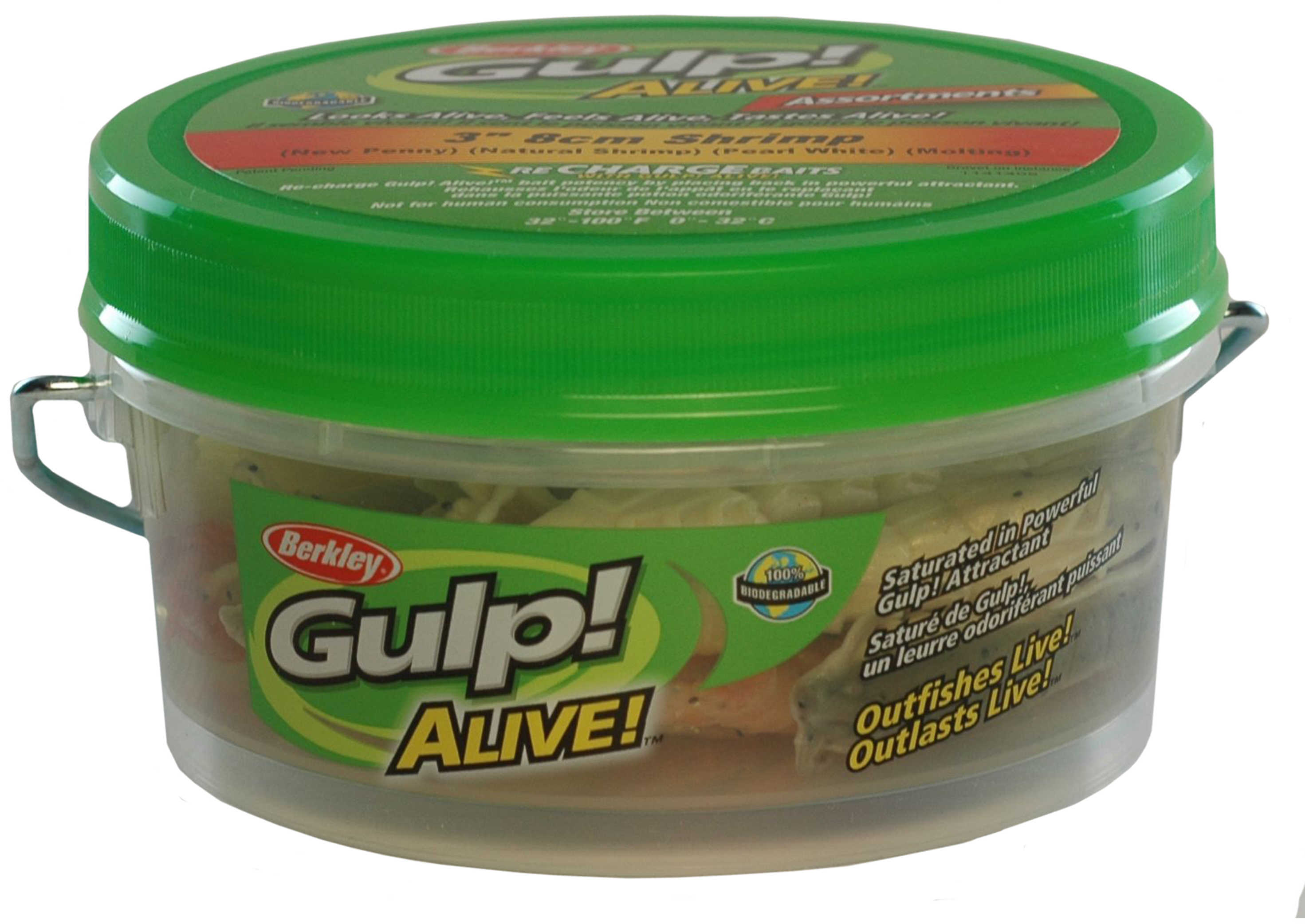 Berkley Gulp Alive Shrimp - Pint 3in Assorted Colors Md#: GAPSHR3-AST1