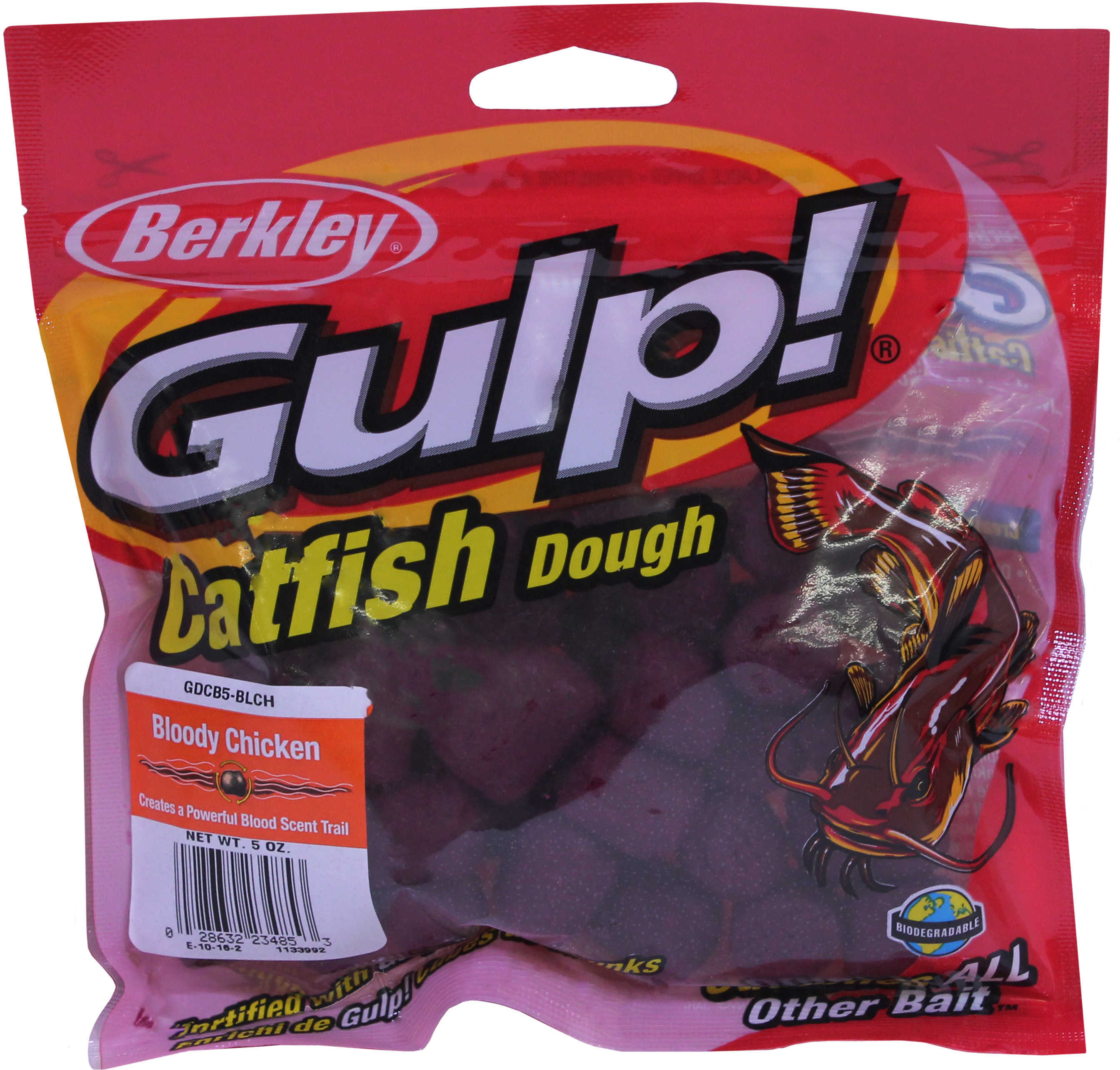 Berkley Gulp! Catfish Dough Chunk Style Blood Chicken Live Md#: GDCB5-BLCH