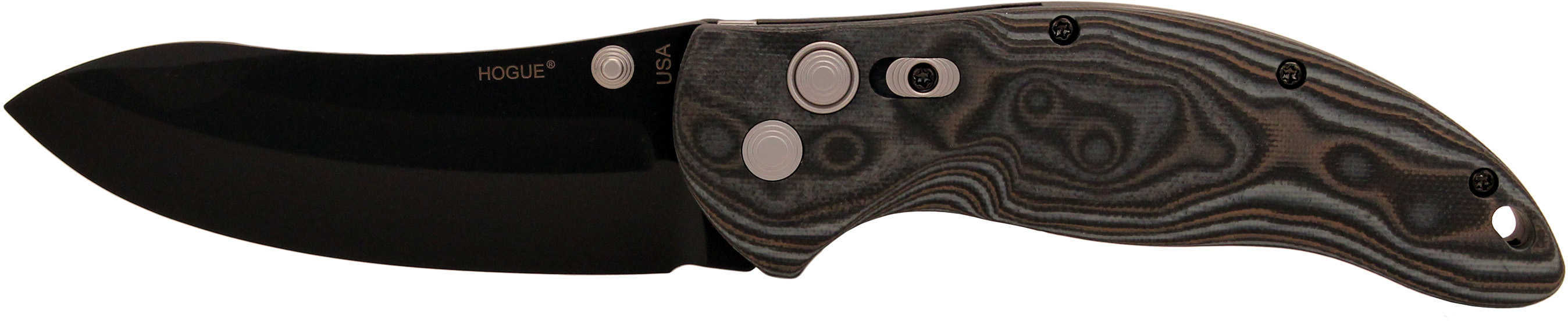 Hogue Ex04 Folder 4" USB Black Finish, G-Mascus Black/Grey Md: 34459