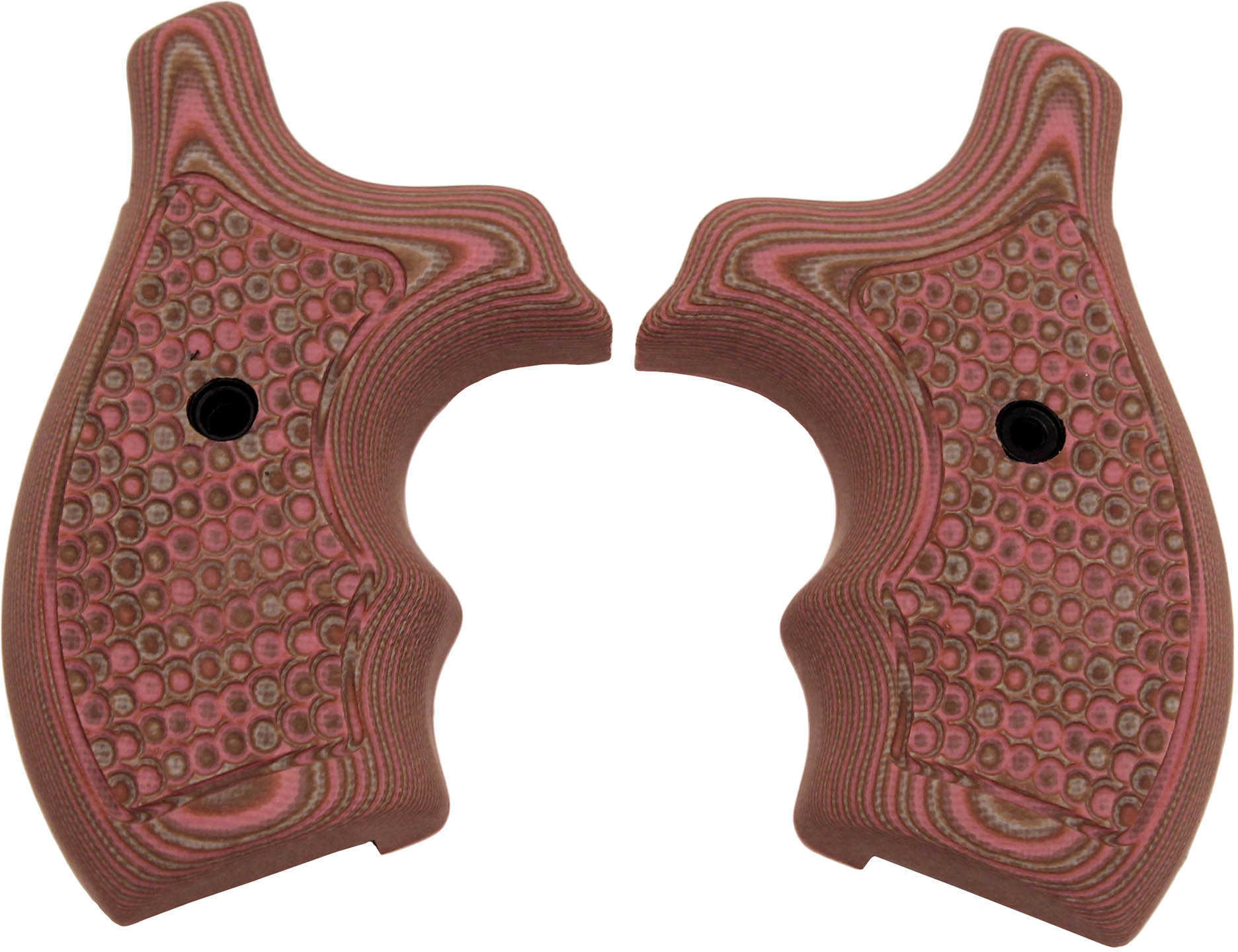 Hogue S&W J Frame Round Butt Grip Bantam Piranha G-10 G-Mascus Pink Lava 61637