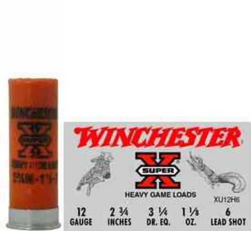 12 Gauge 25 Rounds Ammunition <span style="font-weight:bolder; ">Winchester</span> 2 3/4" 1 1/8 oz Lead #6