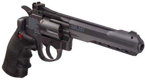 Crosman SR 357 Revolver .177 Caliber CO2 4.5mm 6 Round Black Metal Md: CRVL357B