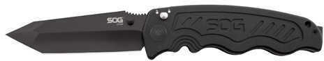 SOG Knives SOG Zoom- Partially Serrated Black TiNi Folding Knife ZM1014-CP