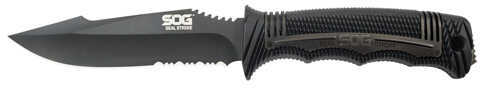 SOG Knives Seal Strike Black TiNi, Deluxe Sheath Md: SS1003-CP