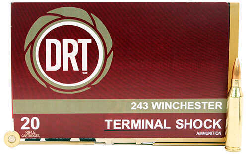 243 Winchester 20 Rounds Ammunition Dynamic Research Technologies 95 Grain Boat Tail Hollow Point