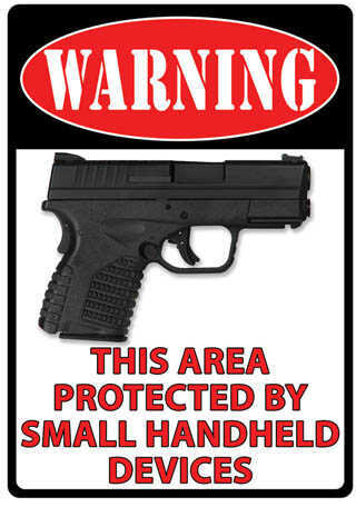 Rivers Edge Products 12" x 17" Tin Sign Warning- This Area Protected Md: 1489